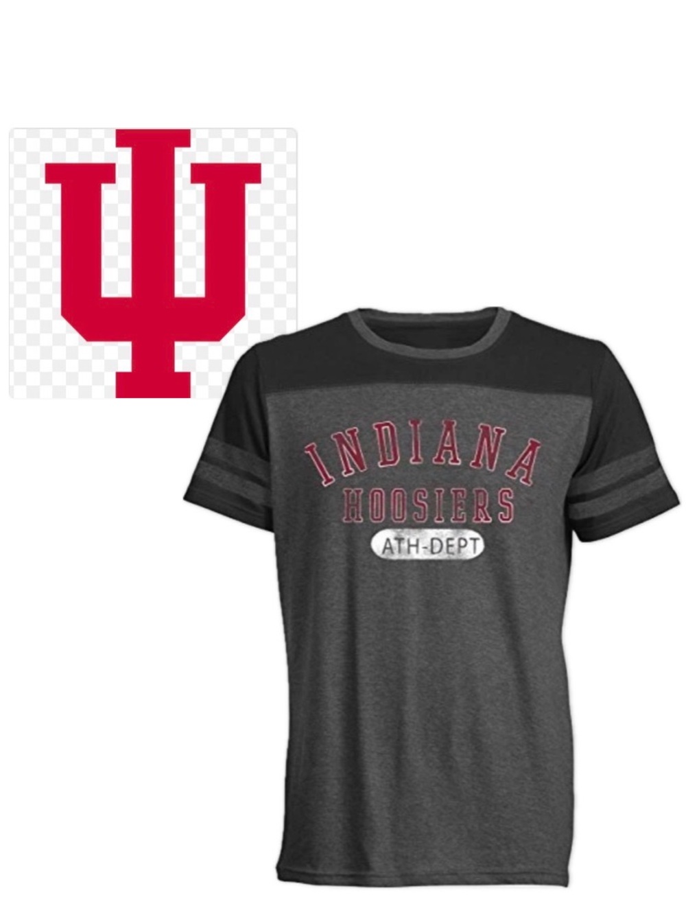 NWT [camp david] Indiana Hoosiers NCAA  Crew Neck Short Stripe Sleeve Tee Mens M - Picture 2 of 11